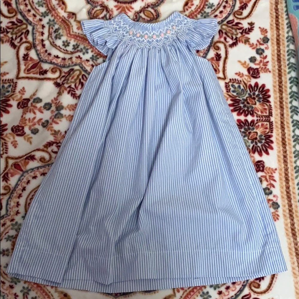 Girly blue and white long dress